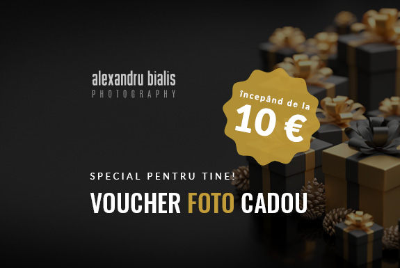 voucher foto cadou! Perfect pentru achiziţionare de cursuri foto online şi servicii diverse oferite de fotograful Alexandru Bialis
