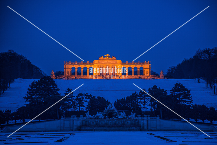 personal-work-Gloriette by night-Schonbrunn-Austria_